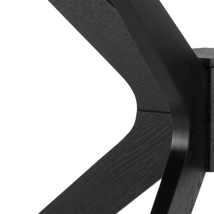 Duncan Round Dining Table in Black 105x75cm