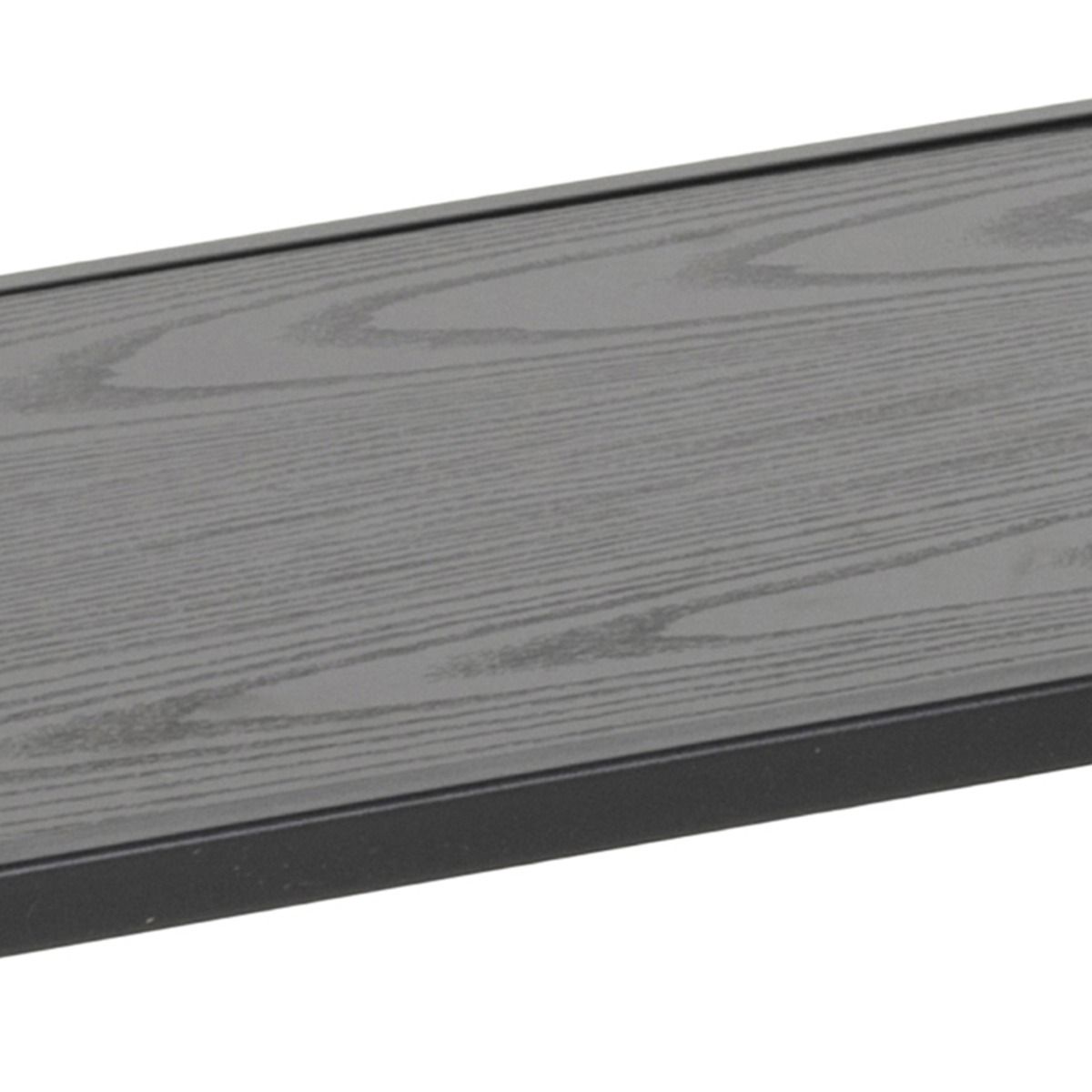 Seaford Wide Bookcase With Black Oak Shelves