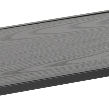 Seaford Wide Bookcase With Black Oak Shelves