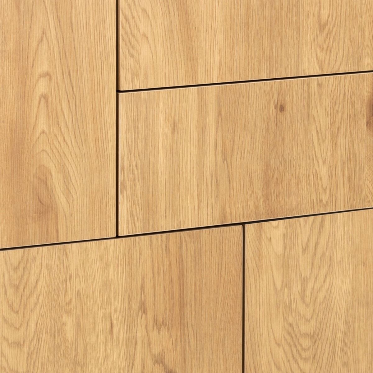 Seaford 3 Door 2 Drawer Sideboard in Black & Oak