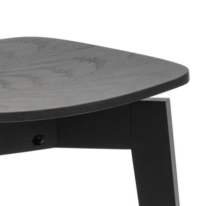 Roxby Round Dining Table in Black 105x105cm includes 4 Roxby Dining Chairs in Black