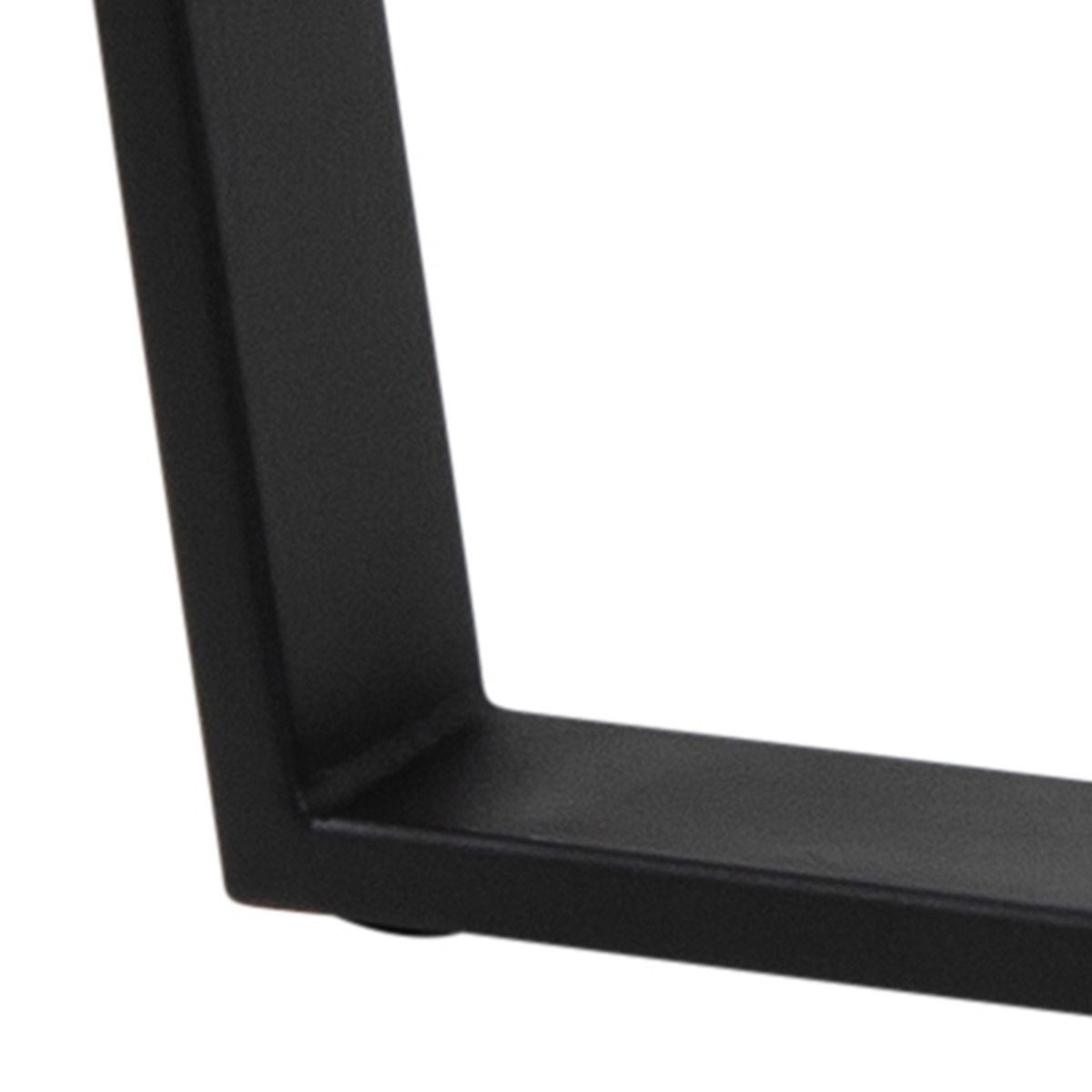 Amble Round Dining Table with Black Marble Melamine Top & Black Legs 110x75cm