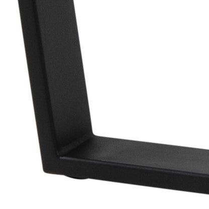 Amble Round Dining Table with Black Marble Melamine Top & Black Legs 110x75cm