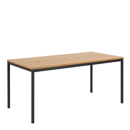 Seaford Dining Table in Black & Oak 160x80cm
