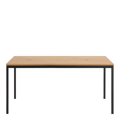 Seaford Dining Table in Black & Oak 160x80cm