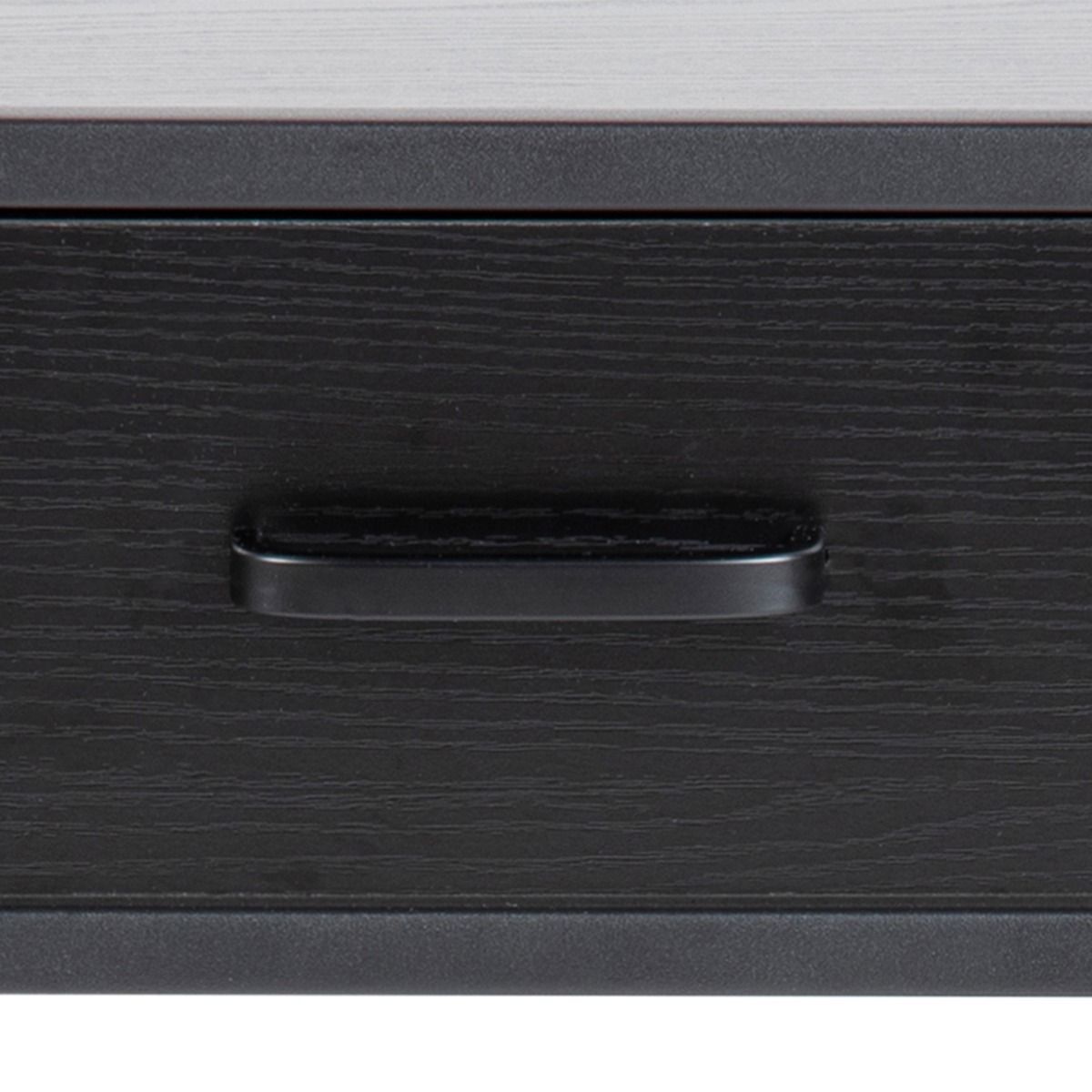 Seaford Bedside Table with 1 Drawer in Black