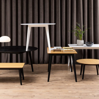 Roxby Dining Table in Oak & Black 120x80cm