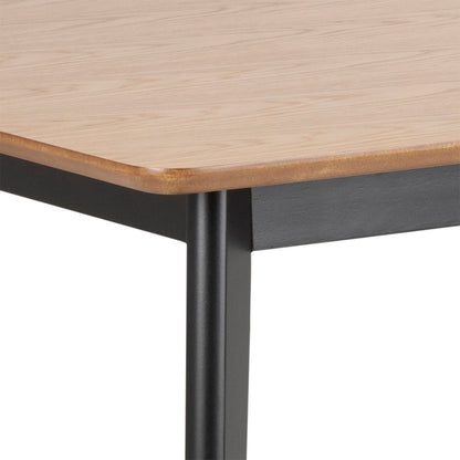 Roxby Dining Table in Oak & Black 120x80cm