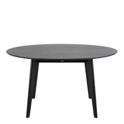 Roxby Round Dining Table in Black 140x140cm