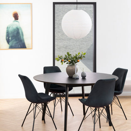 Roxby Round Dining Table in Black 140x140cm