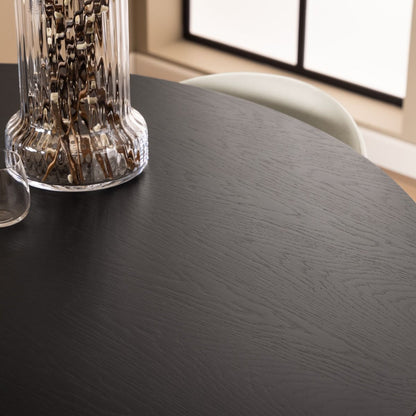 Roxby Round Dining Table in Black 140x140cm