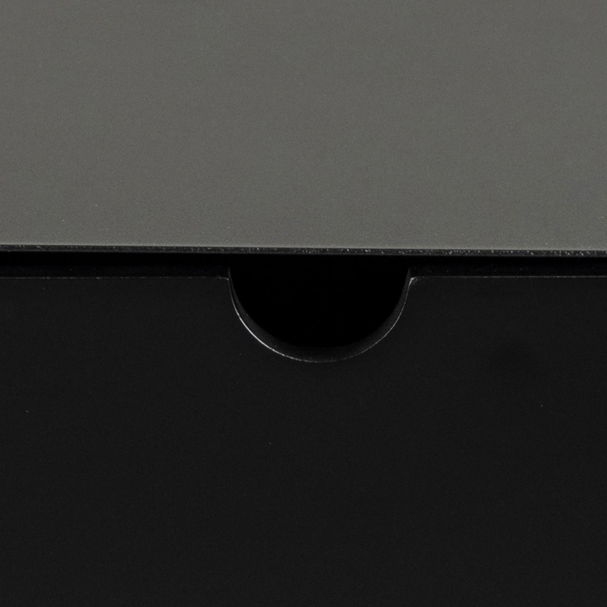 Joliet 1 Drawer Wall Mounted Bedside Table in Black