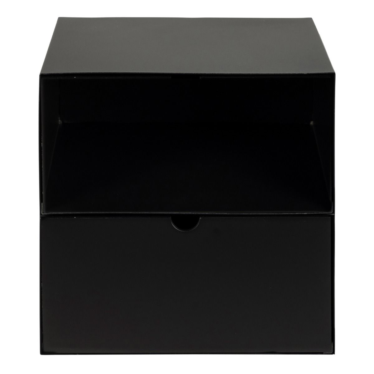 Joliet 1 Drawer Wall Mounted Bedside Table in Black