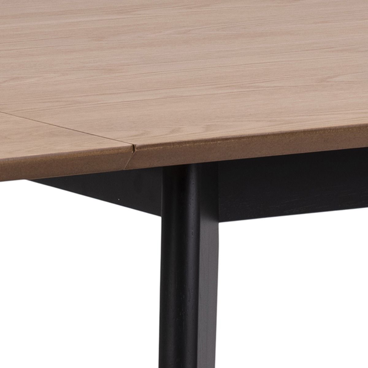 Roxby Extending Dining Table 120x80cm in Oak & Black includes 4 Roxby Dining Chairs in Black and Oak