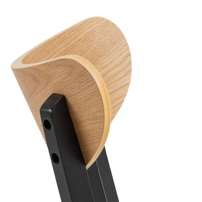 Roxby Extending Dining Table 120x80cm in Oak & Black includes 4 Roxby Dining Chairs in Black and Oak