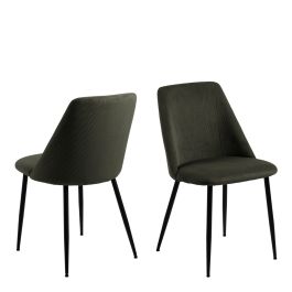 Ines Dining Chair in Olive Green Set of 4