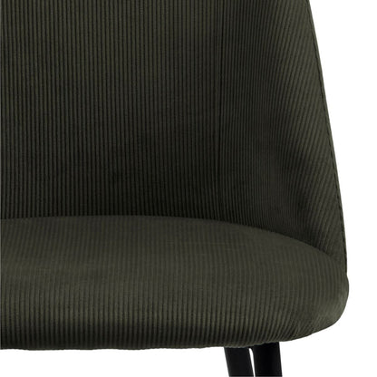 Ines Dining Chair in Olive Green Set of 4