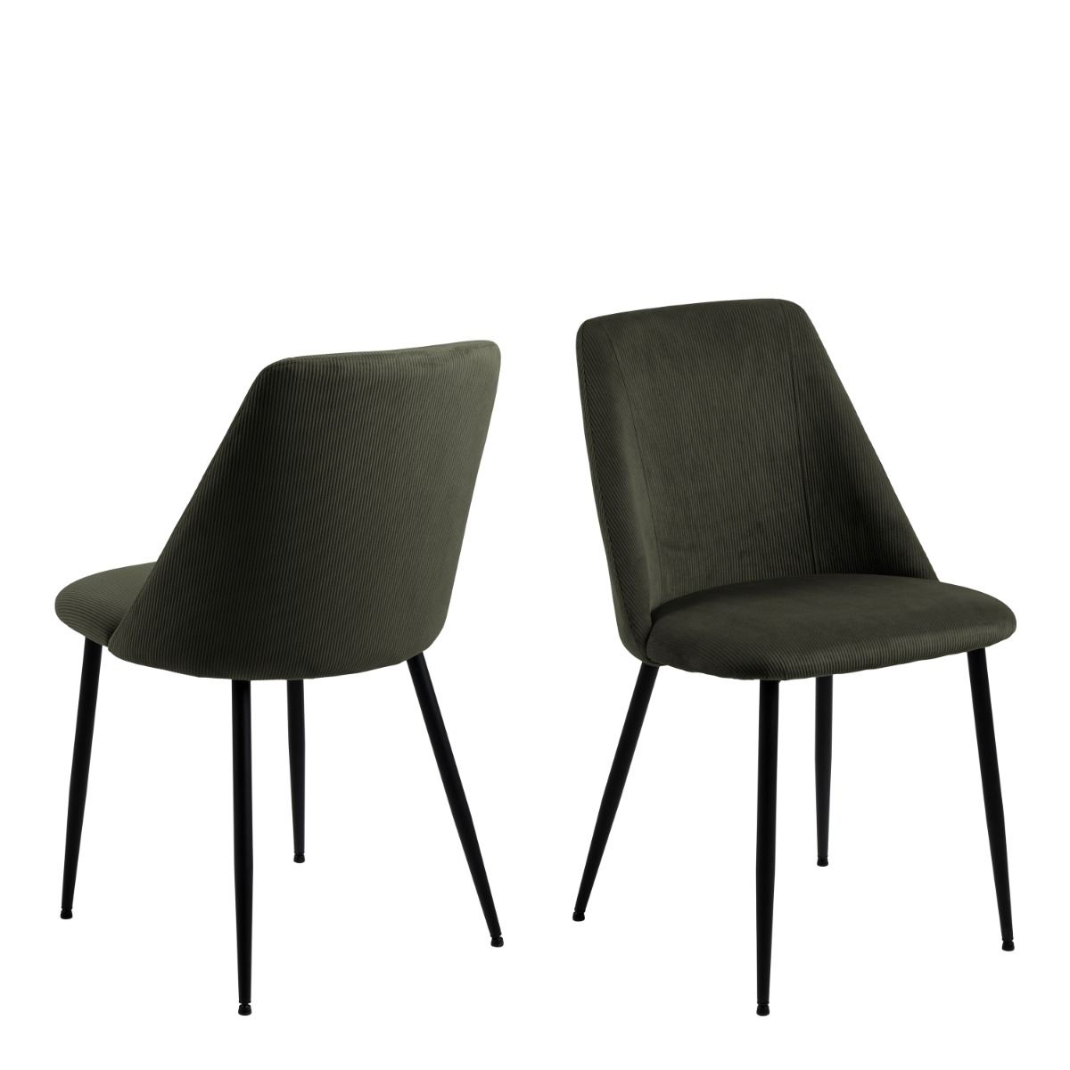 Ines Dining Chair in Olive Green Set of 4