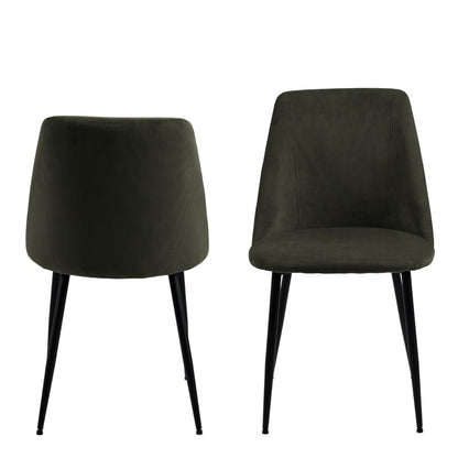 Ines Dining Chair in Olive Green Set of 4
