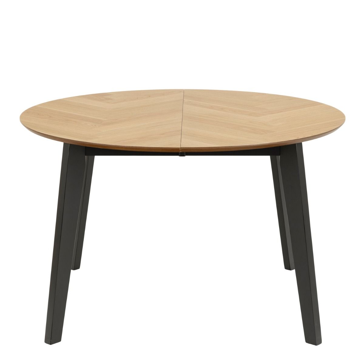 Georgetown Round Dining Table in Oak and Black