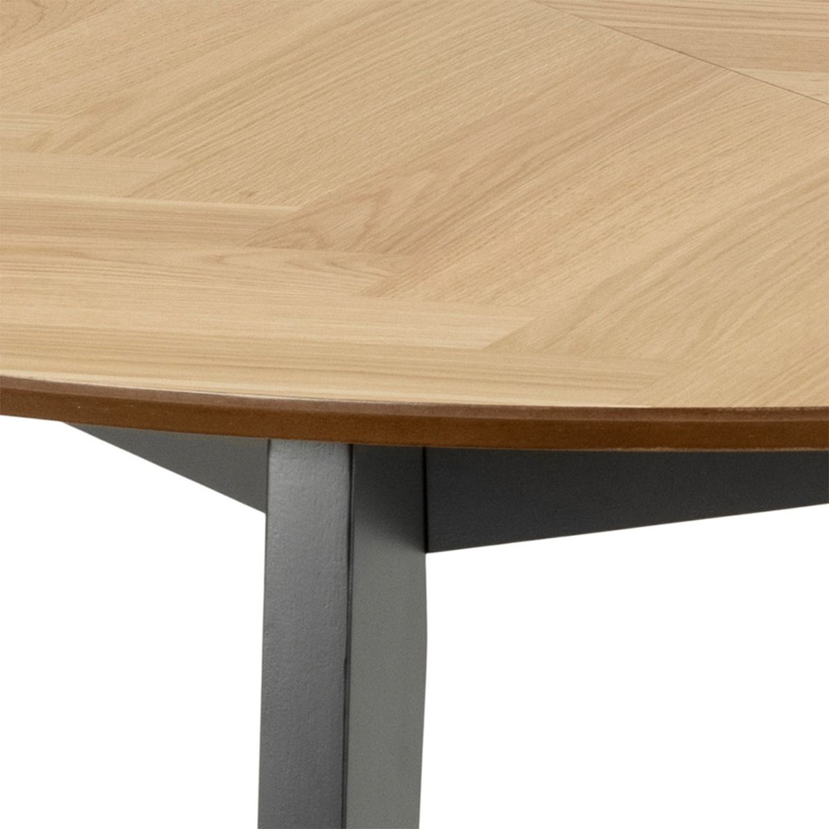 Georgetown Round Dining Table in Oak and Black