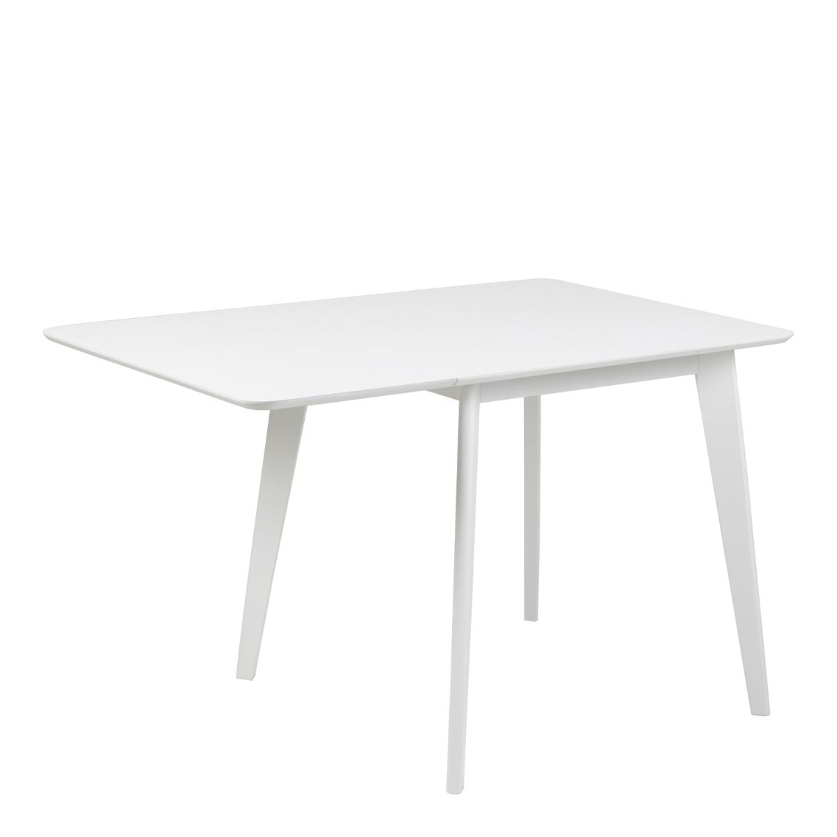 Roxby Square Dining Table in White 120x80cm includes 4 Roxby Dining Chairs in White