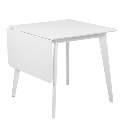 Roxby Square Dining Table in White 120x80cm includes 4 Roxby Dining Chairs in White