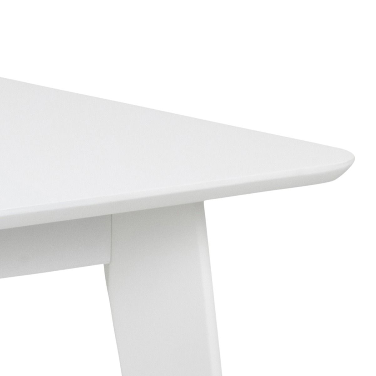 Roxby Square Dining Table in White 120x80cm includes 4 Roxby Dining Chairs in White