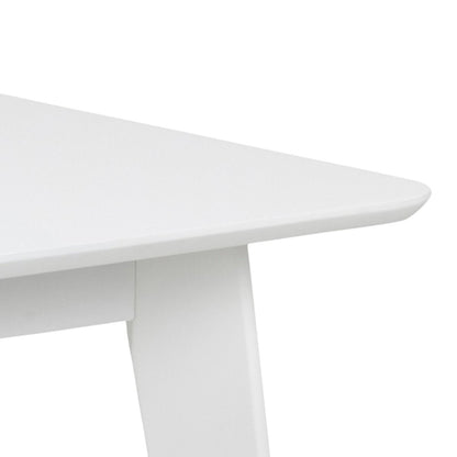 Roxby Square Dining Table in White 120x80cm includes 4 Roxby Dining Chairs in White