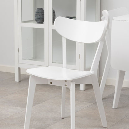 Roxby Square Dining Table in White 120x80cm includes 4 Roxby Dining Chairs in White