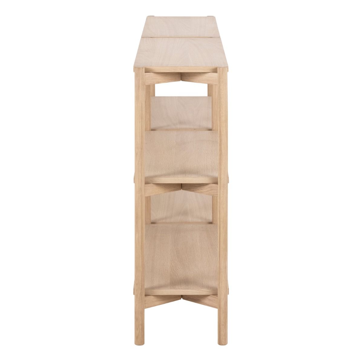 Braidwood Bookcase with 4 Shelves in White Oak Veneer