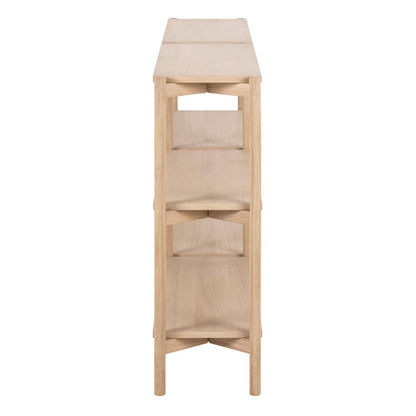 Braidwood Bookcase with 4 Shelves in White Oak Veneer