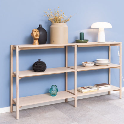 Braidwood Bookcase with 4 Shelves in White Oak Veneer