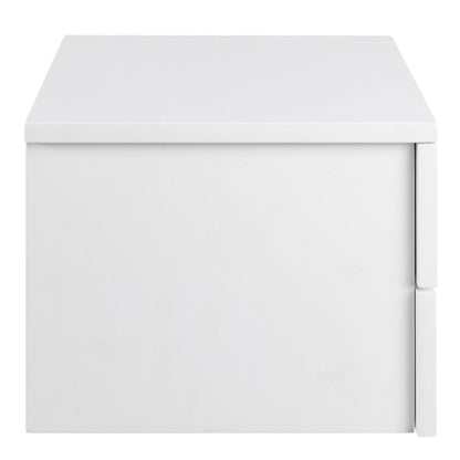 Avignon Bedside Table with 2 Drawers in White