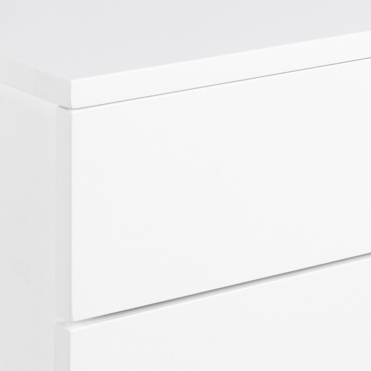Avignon Bedside Table with 2 Drawers in White