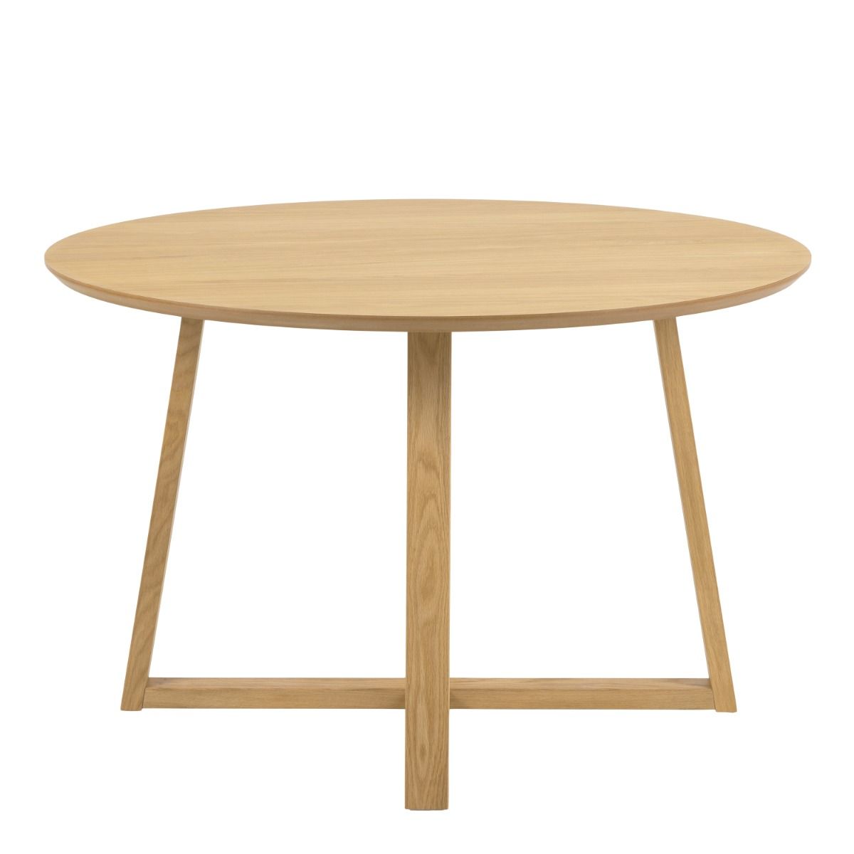Malika Round Dining Table in Oak 120x75cm