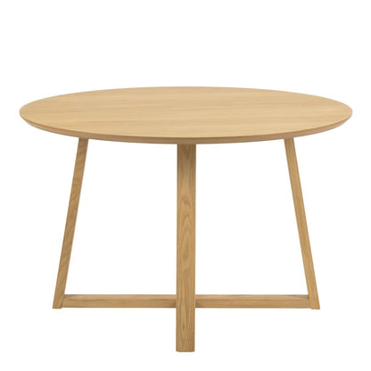Malika Round Dining Table in Oak 120x75cm