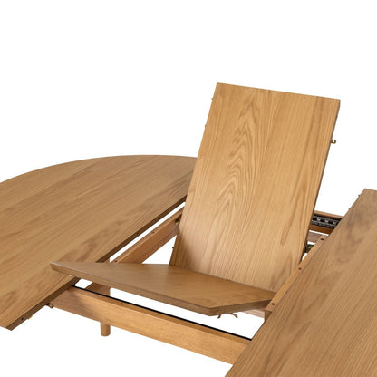 Montreux Round Extending Dining Table in Oak 154-115cm