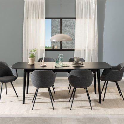 Montreux Rectangular Extending Dining Table in Black