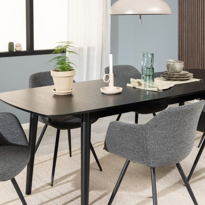Montreux Rectangular Extending Dining Table in Black