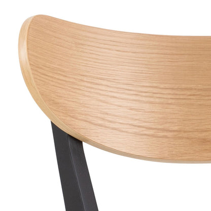Roxby Bar Table includes 4 Roxby Bar Stool, Black and Oak