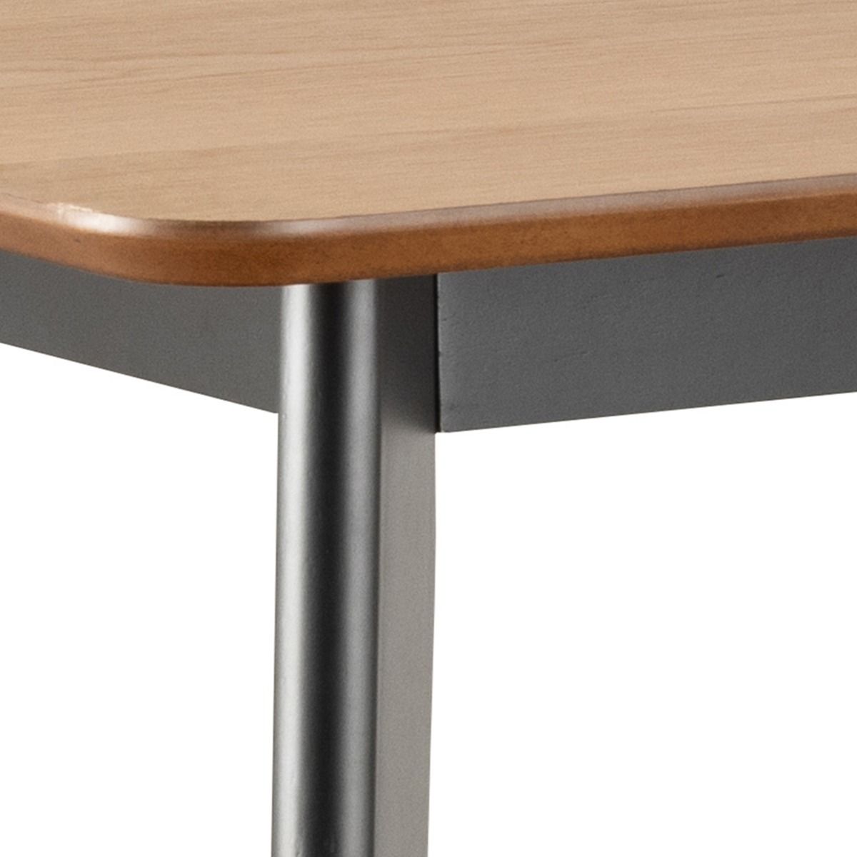 Roxby Bar Table in Black & Oak includes 4 Roxby Bar Stool in Black