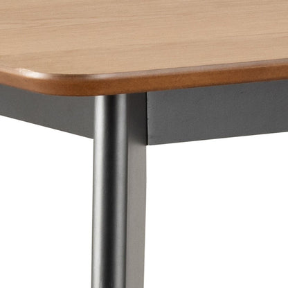 Roxby Bar Table in Black & Oak includes 4 Roxby Bar Stool in Black