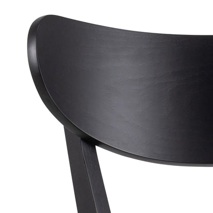 Roxby Bar Table in Black & Oak includes 4 Roxby Bar Stool in Black