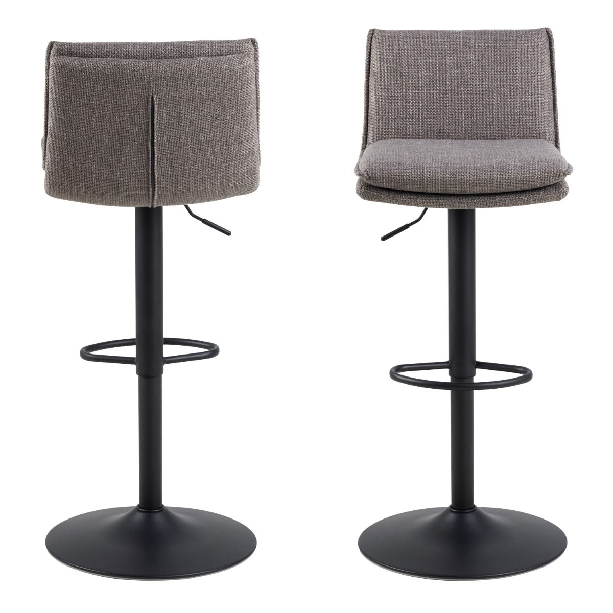 Flynn Swivel Bar Stool in Light Grey-Brown