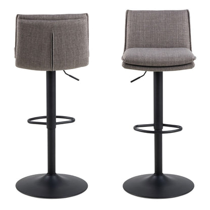 Flynn Swivel Bar Stool in Light Grey-Brown