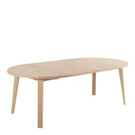 A-Line Round Extendable Dining Table in White Oak 120/220 x 120 x 75cm
