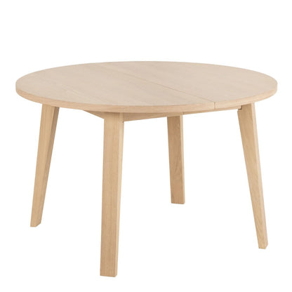 A-Line Round Extendable Dining Table in White Oak 120/220 x 120 x 75cm