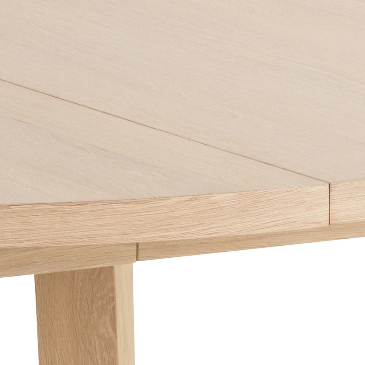A-Line Round Extendable Dining Table in White Oak 120/220 x 120 x 75cm