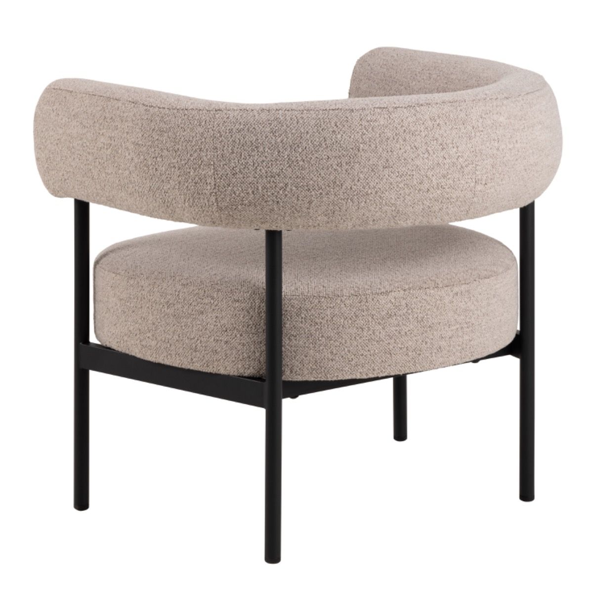 Oakfield Lounge Chair in Beige with Black Legs
